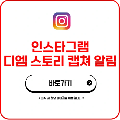 인스타그램 디엠 스토리 캡쳐 알림