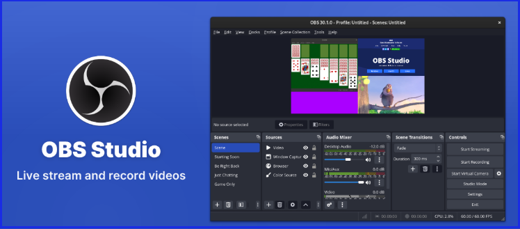 obs studio 다운로드