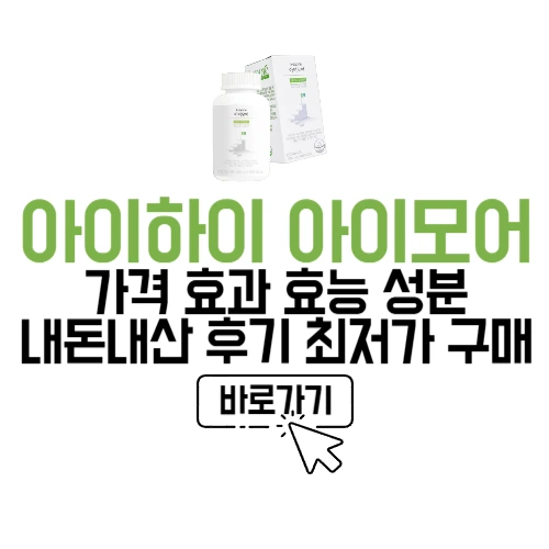 아이하이 아이모어 가격 효과 효능 성분 내돈내산 후기 최저가 구매