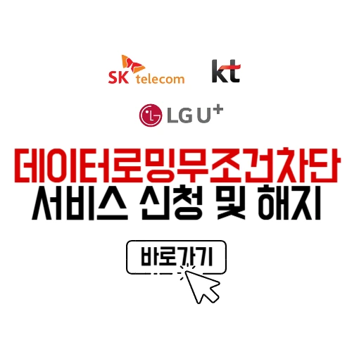 데이터로밍무조건차단서비스 신청 해지